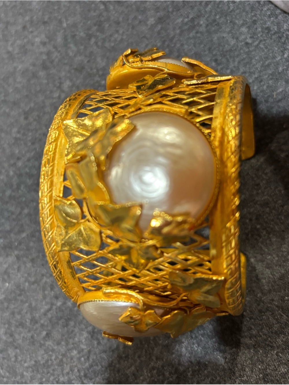 Philippe Ferrandis Paris  - gold tone cuff bracelet